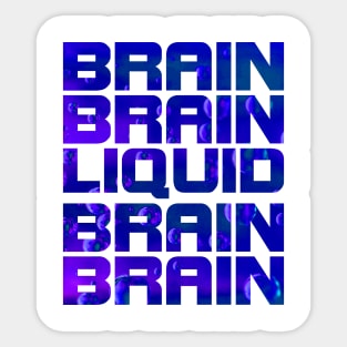 Liquid brain word list Sticker